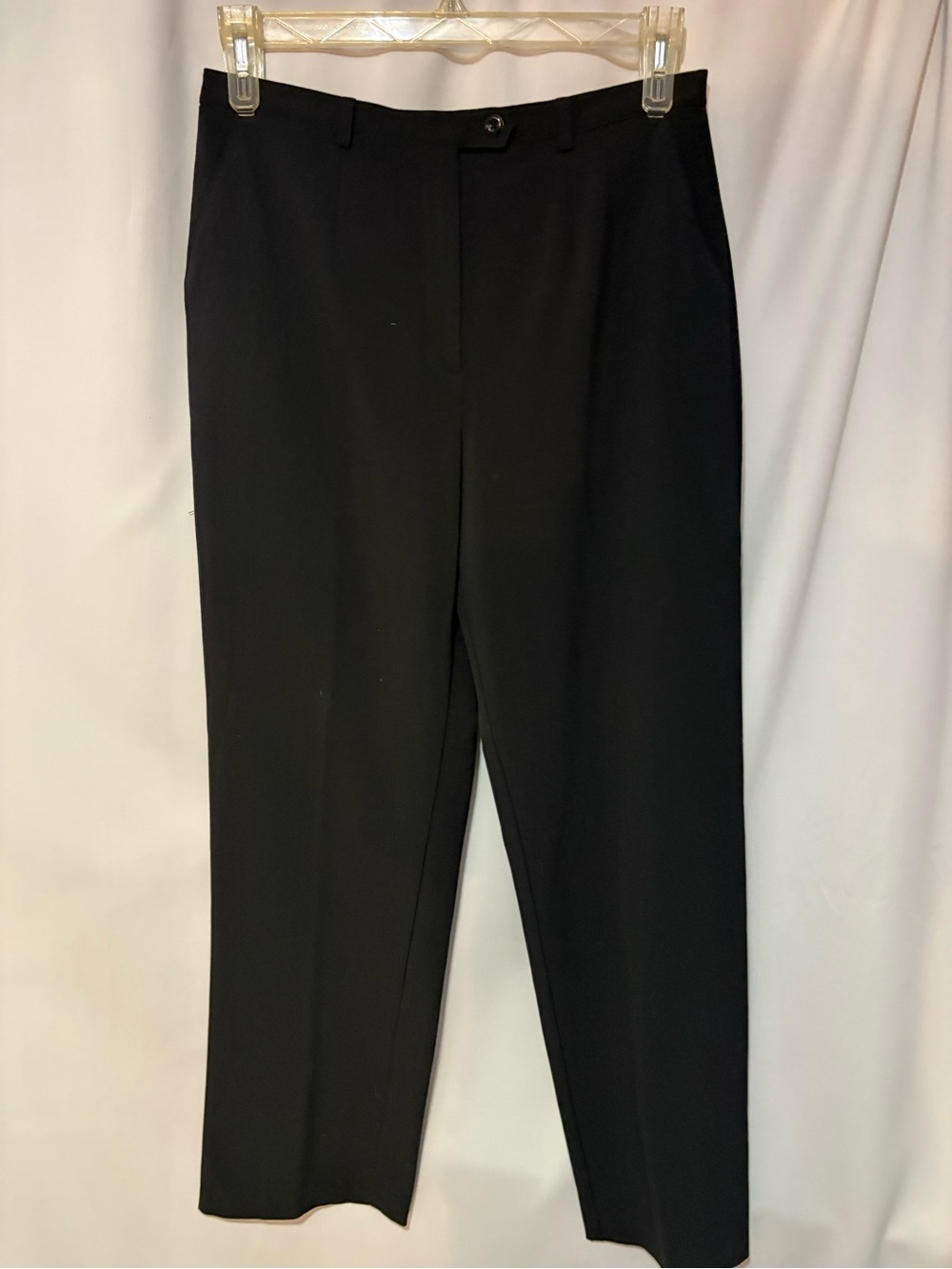 Sag Harbor Black Straight-Leg Dress Trousers